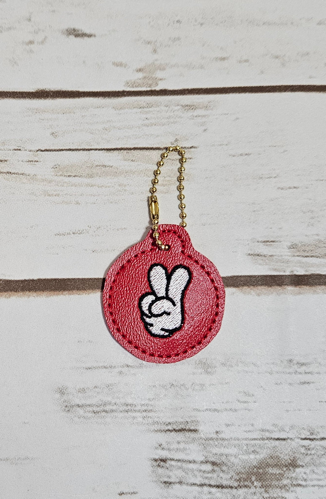 Mickey Hand (Peace) Zipper Pull/Bag Charm