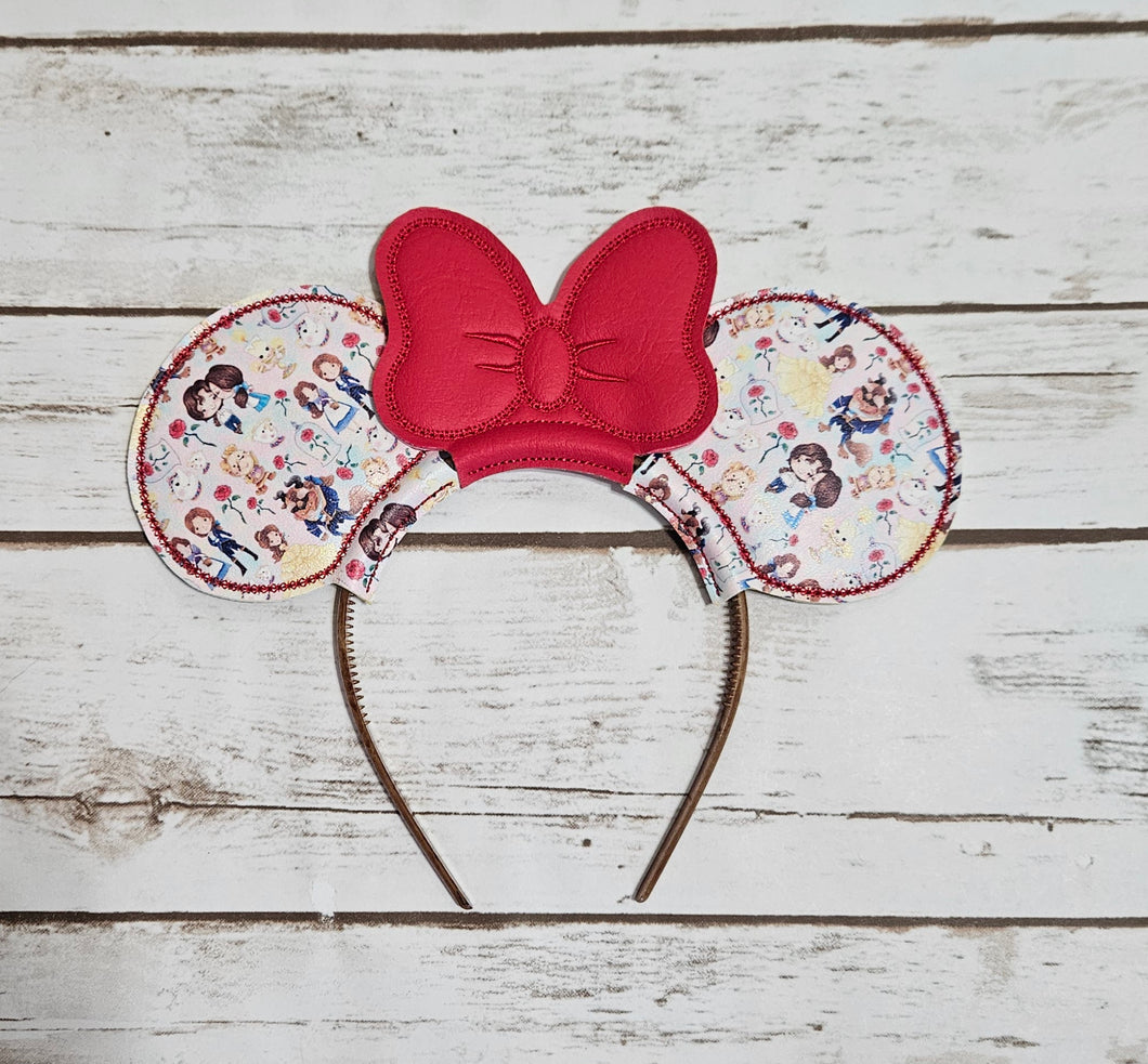 Interchangeable Ears with Bow - Belle Themed