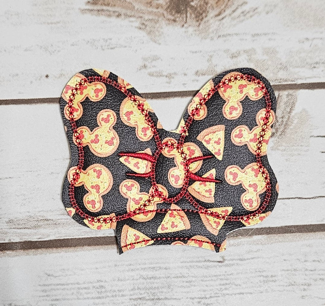 Interchangeable Center - Mickey Pizza Print Bow