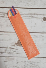 Load image into Gallery viewer, Straw Holder - Mickey Head Embossed Orange

