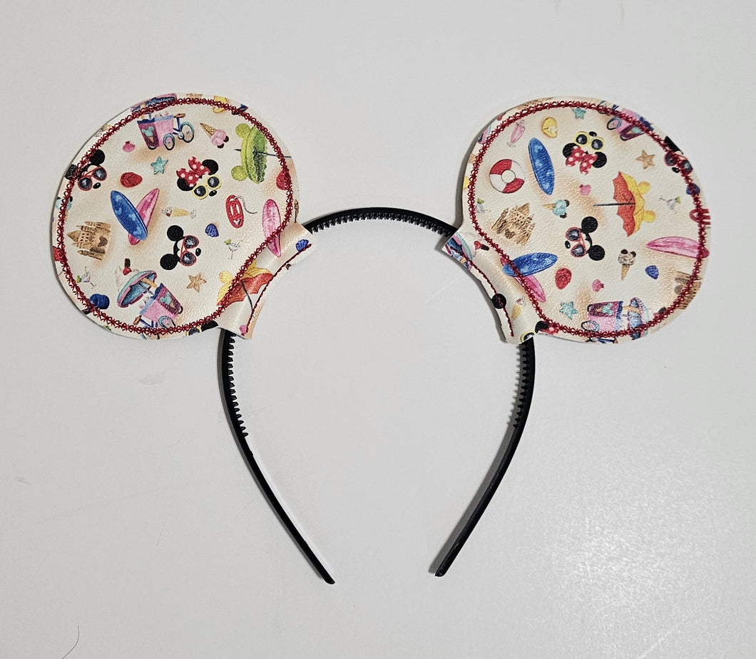 Interchangeable Ears - Mickey and Minnie Beach Theme