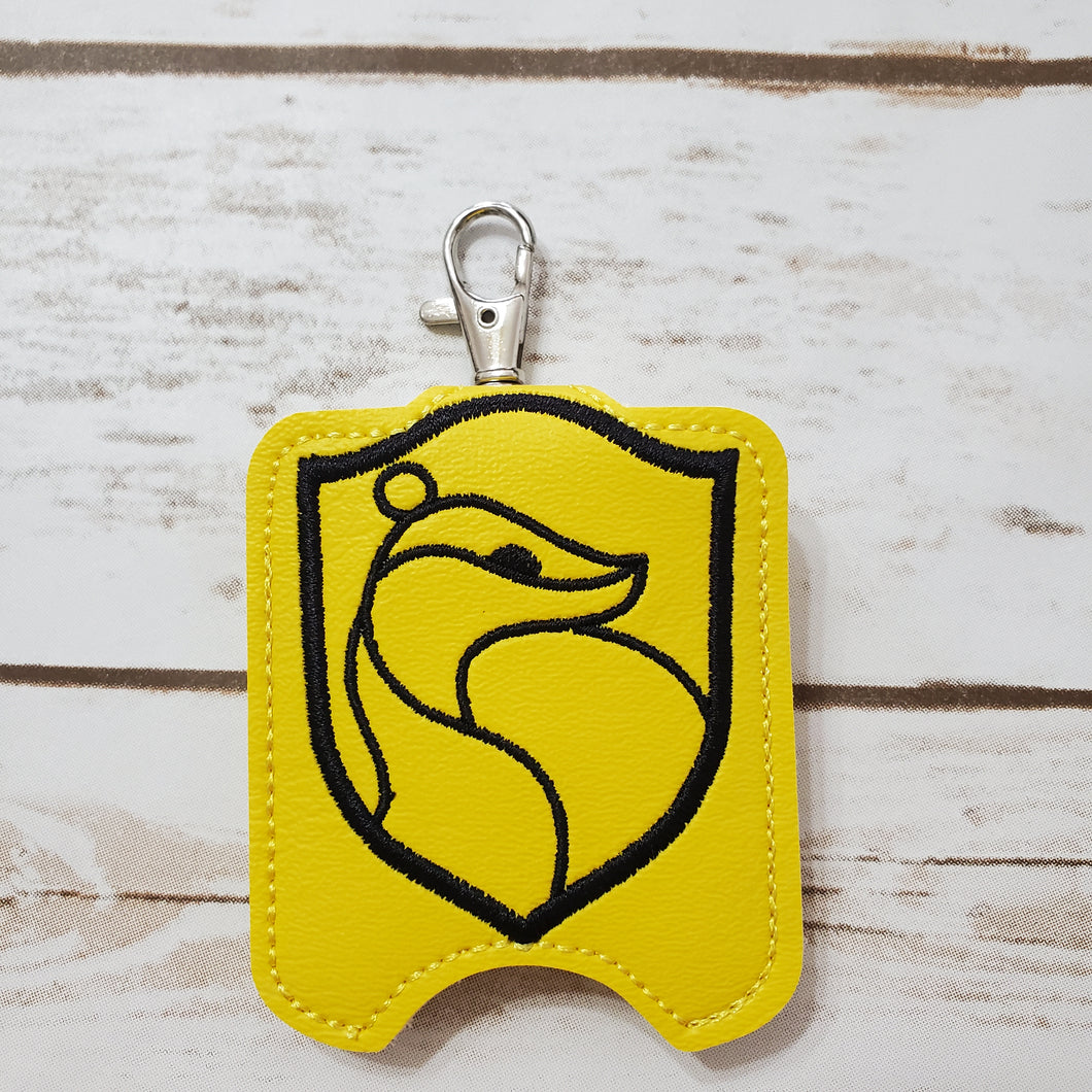 Hufflepuff Shield Hand Sanitizer Holder